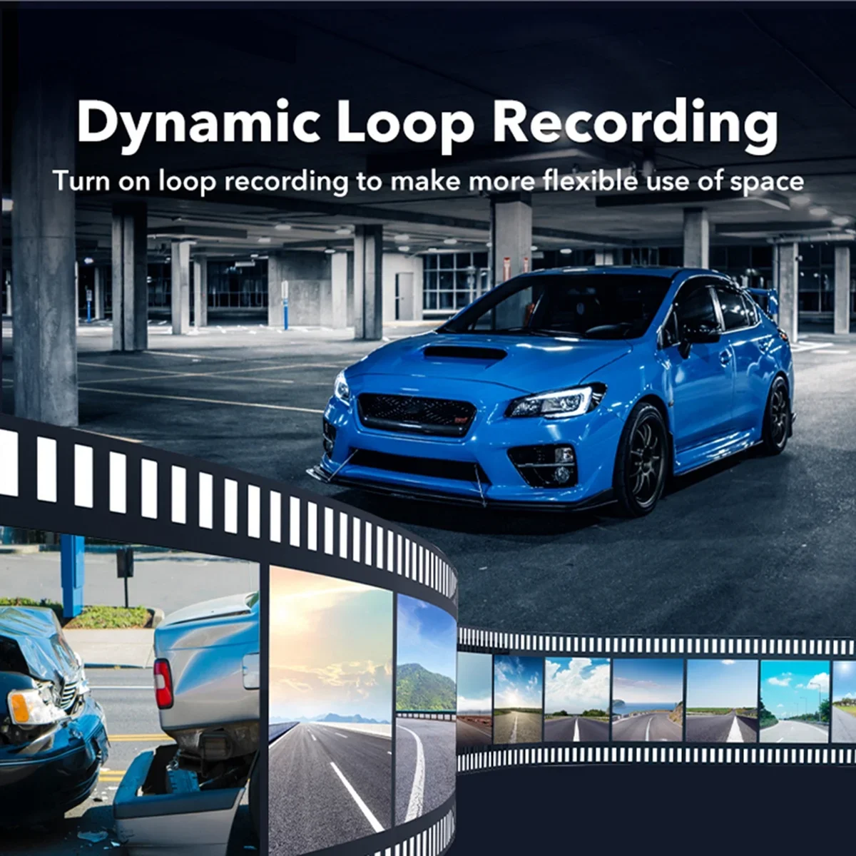 블루아비도 4K 대시캠 무선 카플레이 안드로이드 오토 차량 후방 카메라 GPS 와이파이 주차 모니터링 비디오 레코더 DVR