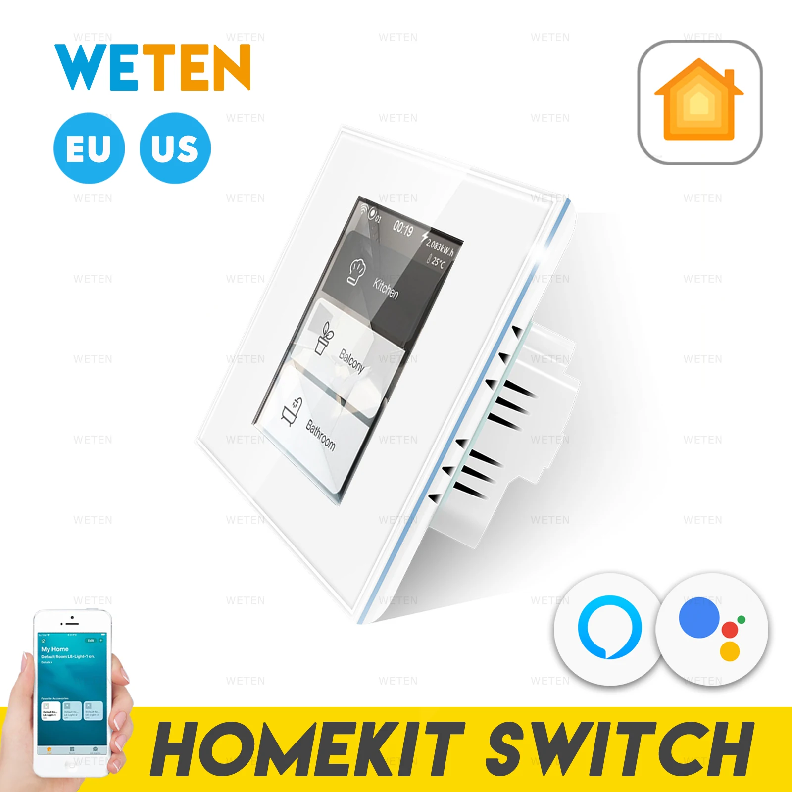 SmartSwitchHomekitWifiLightSwitchCurtainSwitchLCDScreenTouch