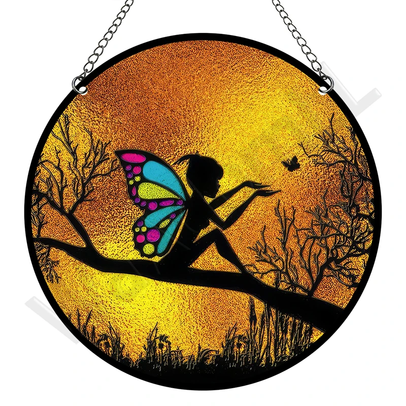 Description Picture 4 of itemRetro Window Acrylic Board Vintage Home Wall Art Mural Acrylic Sign Suncatcher Acrylic Sheet Room Decor Garden Decoration Plate