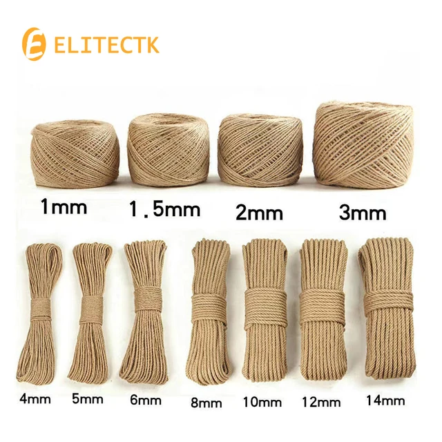 1-14mm ficelle de Jute naturelle Vintage corde de Jute cordon