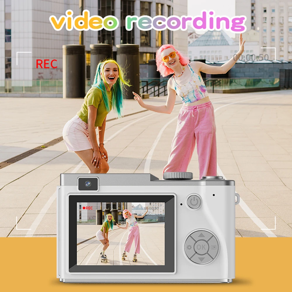 HD Digital Camera 4K 64MP Photography Camera Video Camcorder 2.4 inch Screen Camcorder for Photography for Kid Adult Beginners