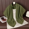 Foulard carré fin et doux pour femmes, 90x90cm, simplicité, couleur unie, foulard en coton et lin, Hijabs musulmans, accessoires de sac