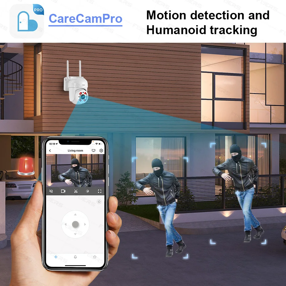 Fuers 3MP WiFi ߿  Ȩ  ȣ IP Ʈ PTZ   ī޶ IR ߰ ð