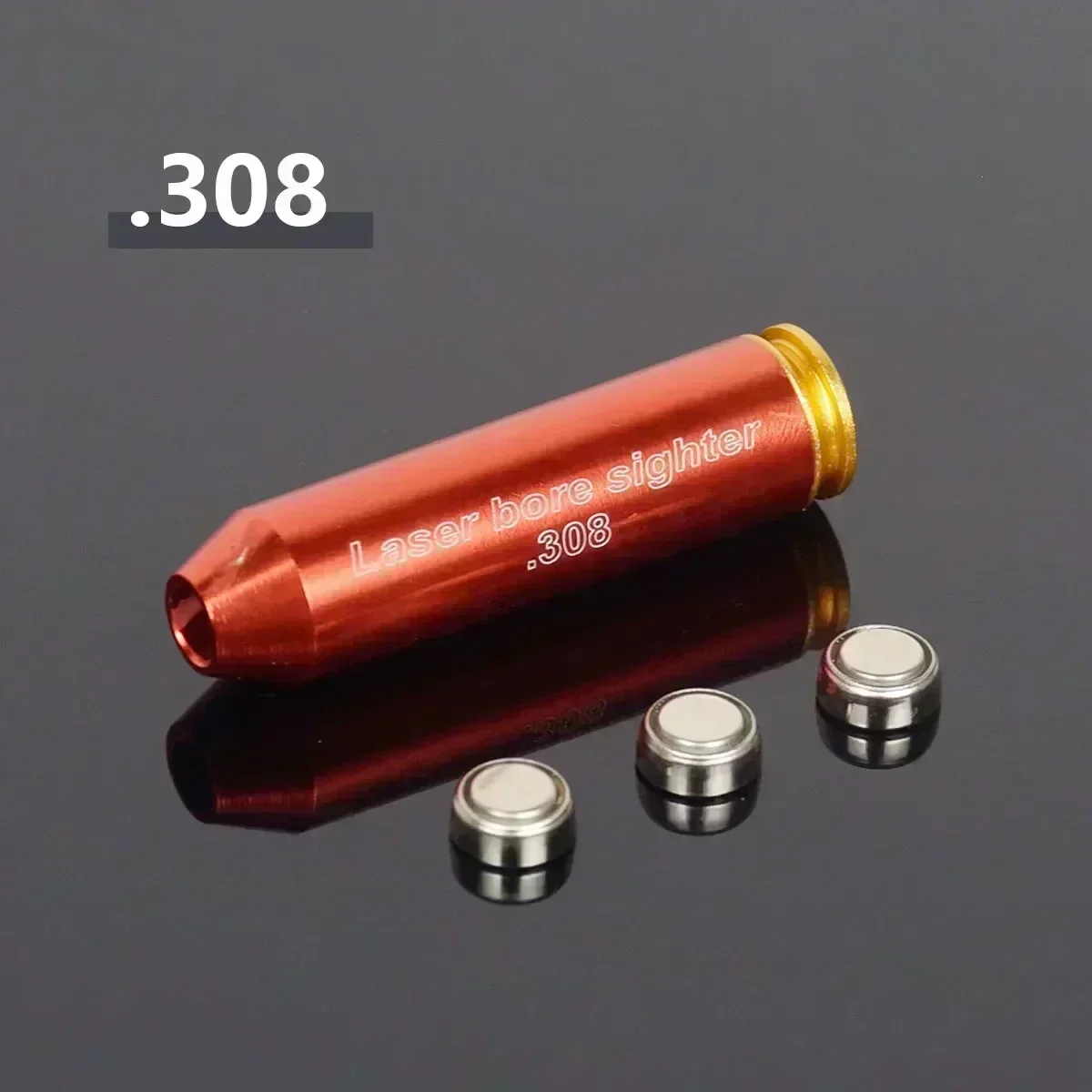 Laser bore sight 12GA 20GA 5.45x39 7.62x39 9x19mm .223 .308 .338 gauge red training bullet CAL cartridge caliber