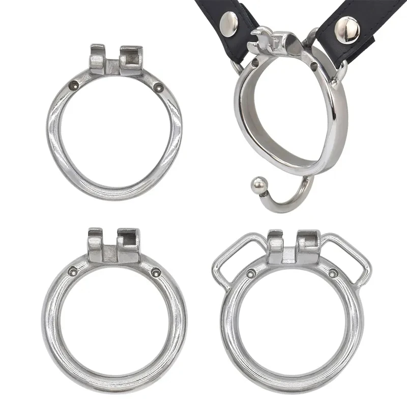 

2024 K01 K02 K03 K04 Metal Penis Rings for FRRK Chastity Cage Uses Built-in Lock Strap PU Belt 40mm 45mm 50mm 55mm Sex Toys Shop