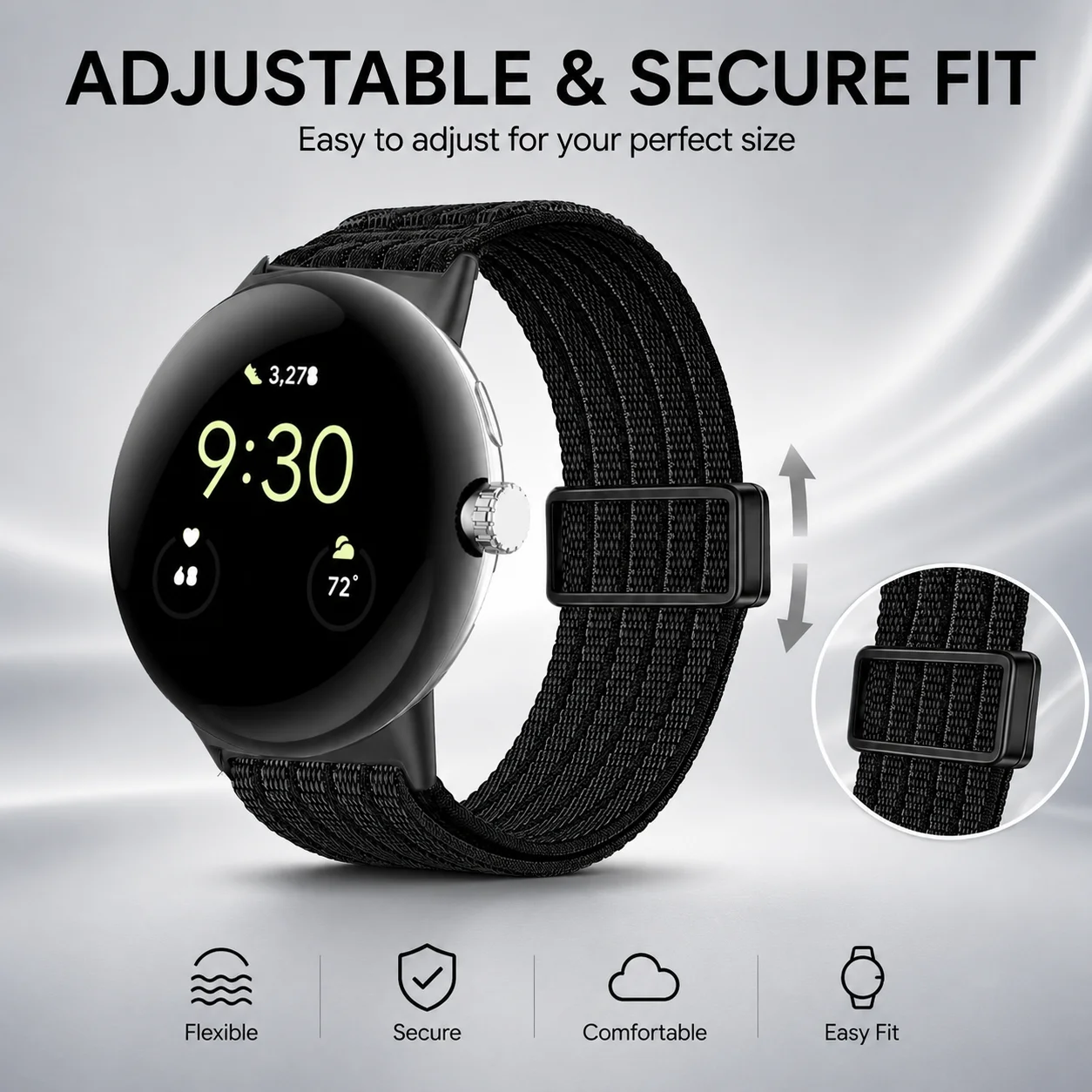 Premium Sport Nylon Loop Magnetic Band - Universal Smartwatch Strap Accessory