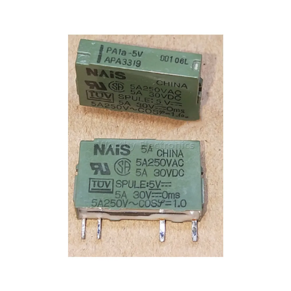 

Free shipping 10pcs/lot PA1A-5V PA1A-12V PA1a-24V 5A APA3312 APA3311 4PIN Relay