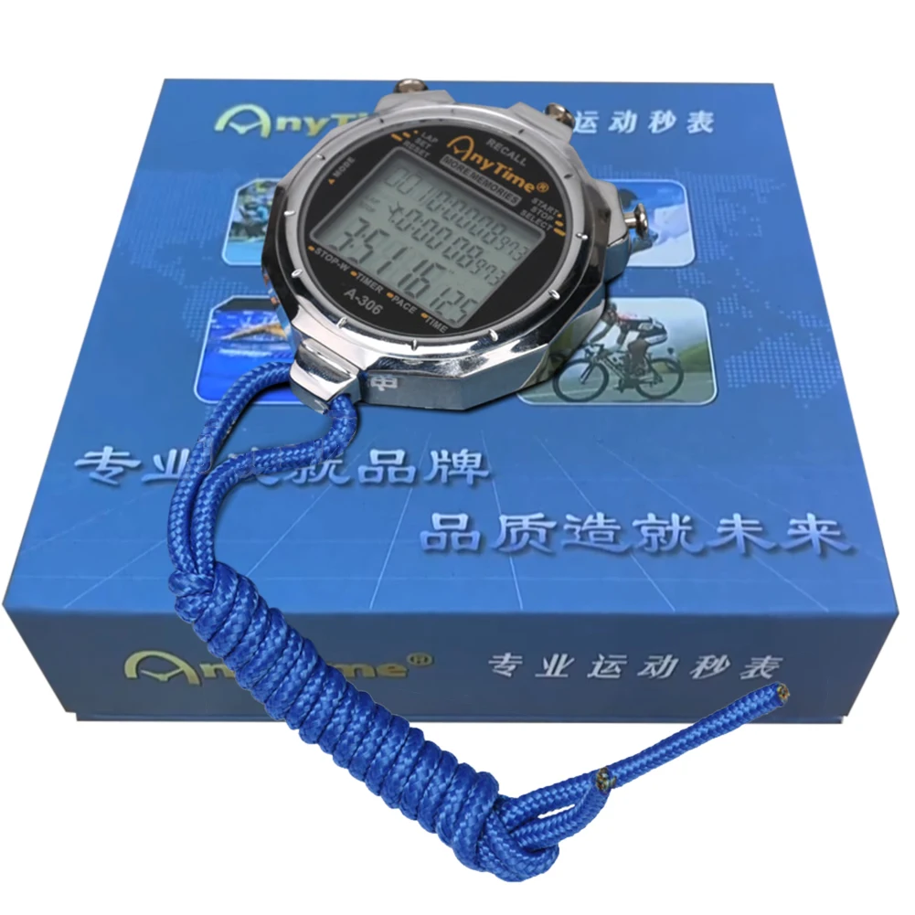 

Цифровой Секундомер-таймер секундомер металлический Секундомер с оригинальным крепежным тросом для спортивных соревнований