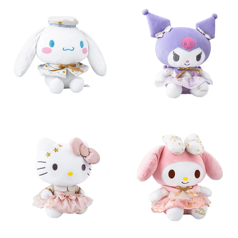 

Hello Kitty Plush Doll Sanrio Anime Authentic Platinum Kuromi My Melody Cinnamoroll Toy Kawaii Pillow Cute Plush Halloween Gifts