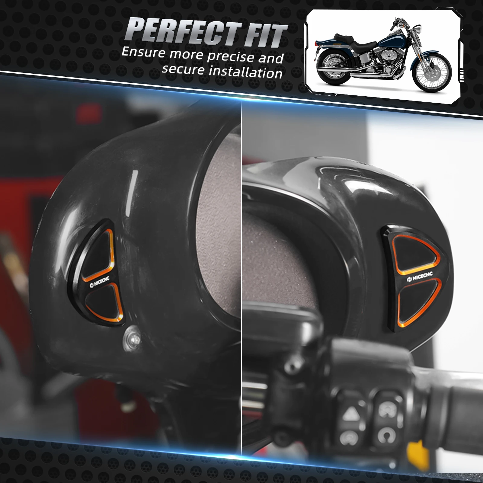 Für Harley Street Glide FLHX Special FLHXS 2014–2023, Verkleidung, Spiegellochstopfen, Abdeckungen, ST FLHXST 2022–2023, CVO FLHXSE 2015–2022 – Detail 11