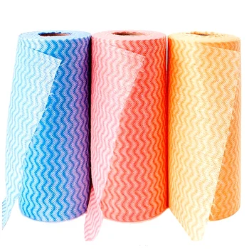 Confezione da 1/3 rotoli di panni per pulizia non tessuti versatili - Asciugamani in misto poliestere super assorbenti per cucina, soggiorno, uso esterno 1