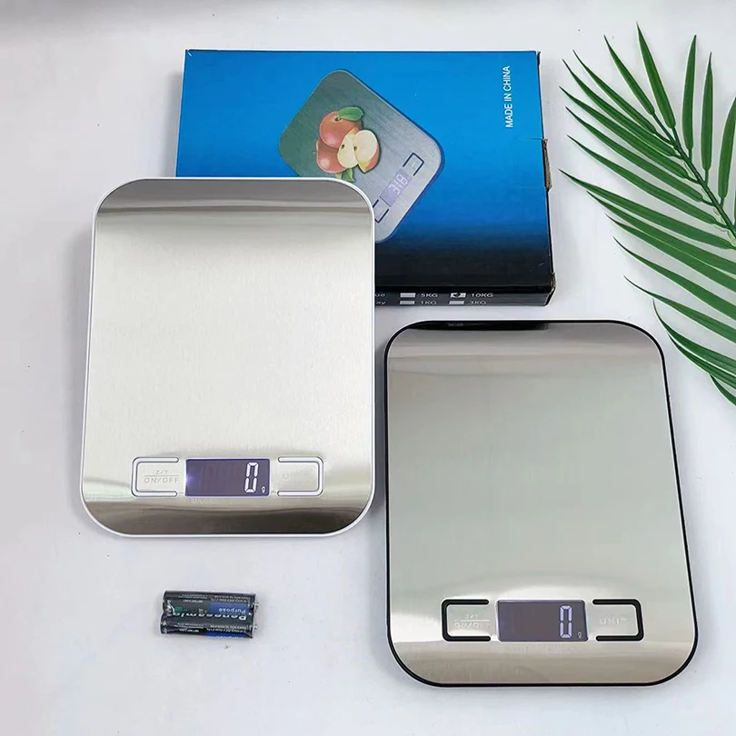 Stainless Steel 10kg 5kg/1g Electronic Digital Kitchen Scale LED Display Panel Scales Home Jewelry Food Snacks Weighing Tools