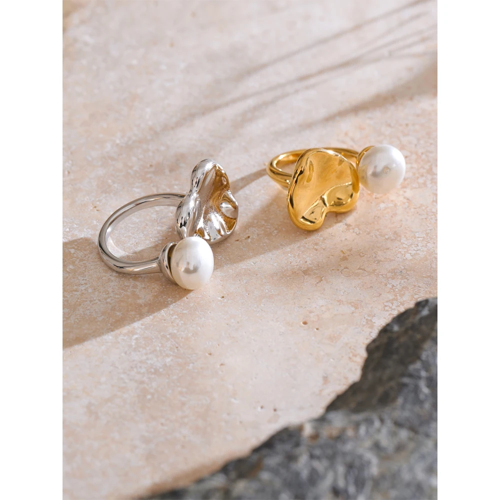 Yhpup Accessories Stainless Steel Simulated Pearls