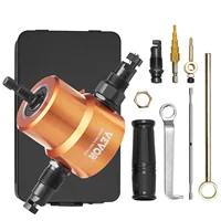 VEVOR Double Head Sheet Metal Nibbler Cutter 360 Degree Metal Nibbler Drill Attachment with Extra Punch and Die Cutting Hole 1