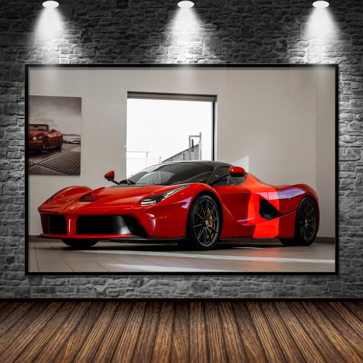 Supercar Ferraris Laferrari Red Cars Wallpaper Poster Stampe Hd Canvas Wall Art Dipinti Moderni Per La Decorazione Domestica Del Soggiorno