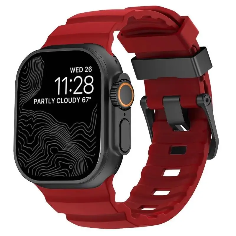 Soft Silicone Titanium Sport Band Bracelet Strap