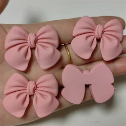 Set of 5 Kawaii Matte Texture Large Bow Decorations - Pink, Rose Red, Purple, Blue (6)