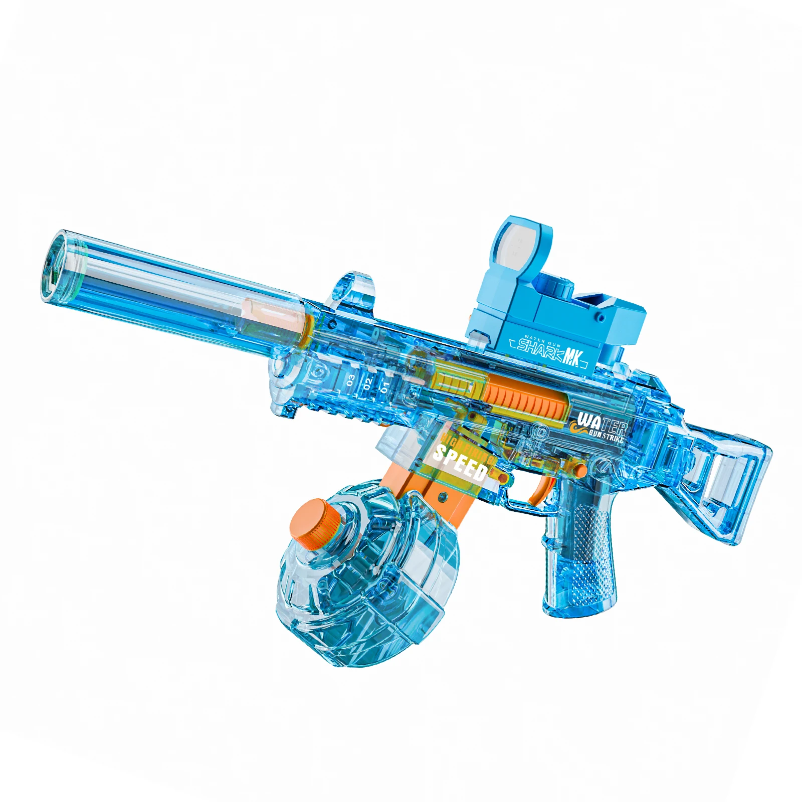 Electric Water Gun for Adults Kids, Powerful Automatic Squirt Gun with Realistic Muzzle Flame, Large Capacity Super Long Dis