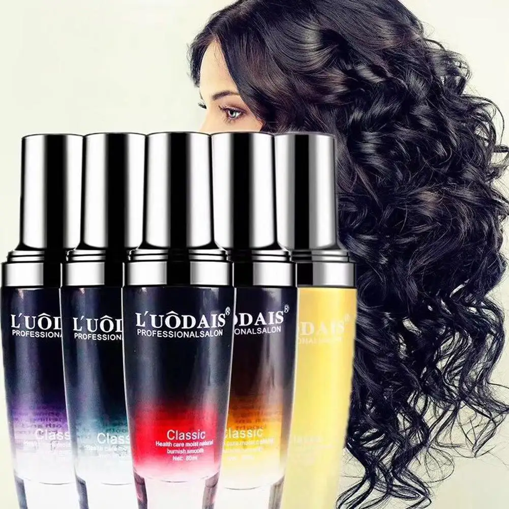 

60ml LUODAIS Argan Oil Hair Repair Serum Fragrance Smoother Shine Protect Hair Essence for Dry Damaged Hair & Scalp Treatme F8R0