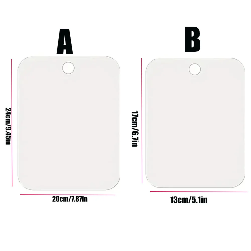 Acrylic Anti fog Mirror With Wall Suction Shower Mirror For Women Makeup Man Shaving Portable Travel Bathroom Accessories 3