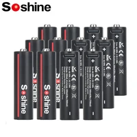 Soshine AA Lithium Rechargeable Batteries 1.5V USB 3500mWh Battery for Game Machine Camera Smoke Detector Electric Toys Mouse 1