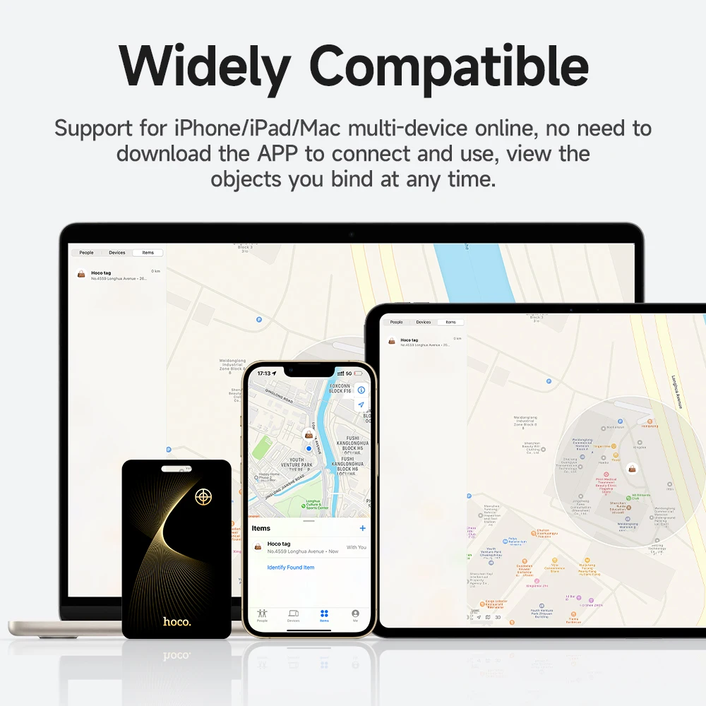 HOCOインテリジェント紛失防止トラッカー装置財布薄型GPS測位カードワイヤレス充電IP 68防水iPhone私のラベルを探す - AliExpress