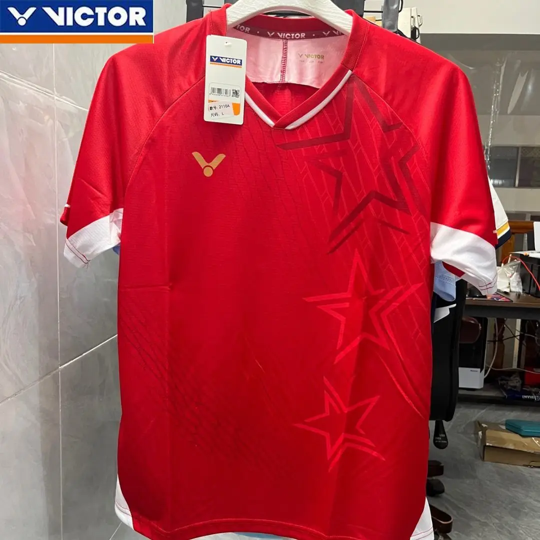 Victor New Quick-drying Breathable Badminton Jersey, The Same Short-sleeved Badminton Competition Jersey for Men and Women