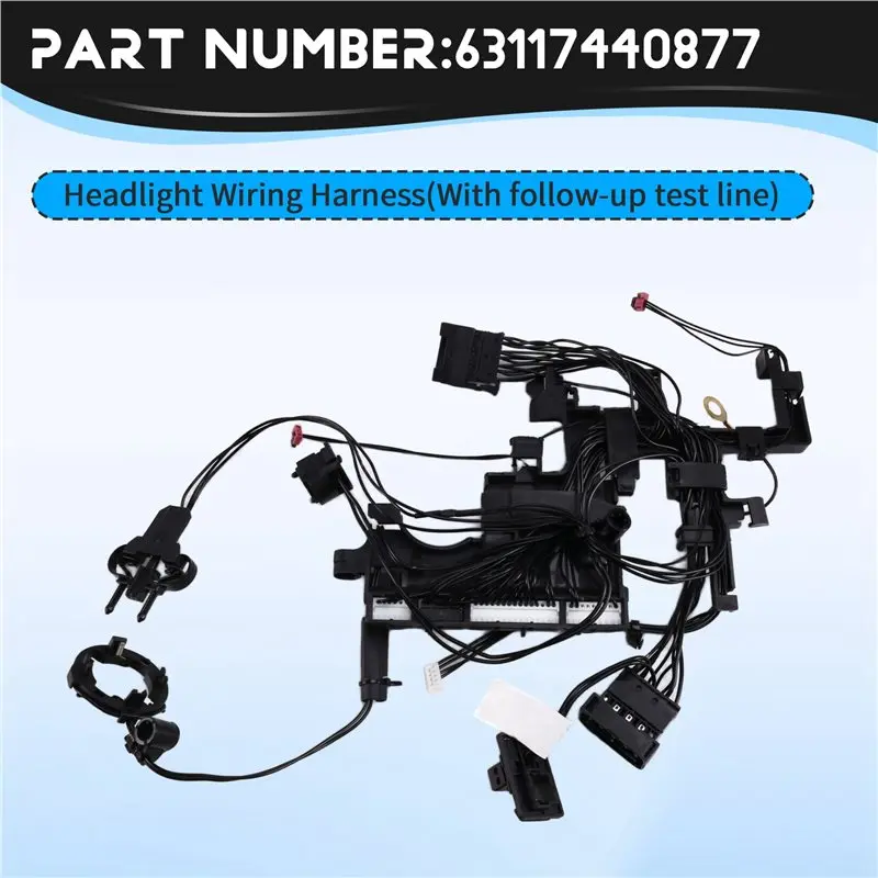 A82M-BMW 5 시리즈 F10 528I 535I 550I 2014-2016 제논 후속 테스트 라인 헤드라이트 배선 하네스 63117440877