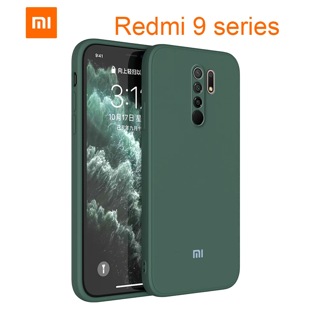

xiaomi Redmi 9 case Liquid Silicone Case For Redmi 9 9A 9C 9T With Logo