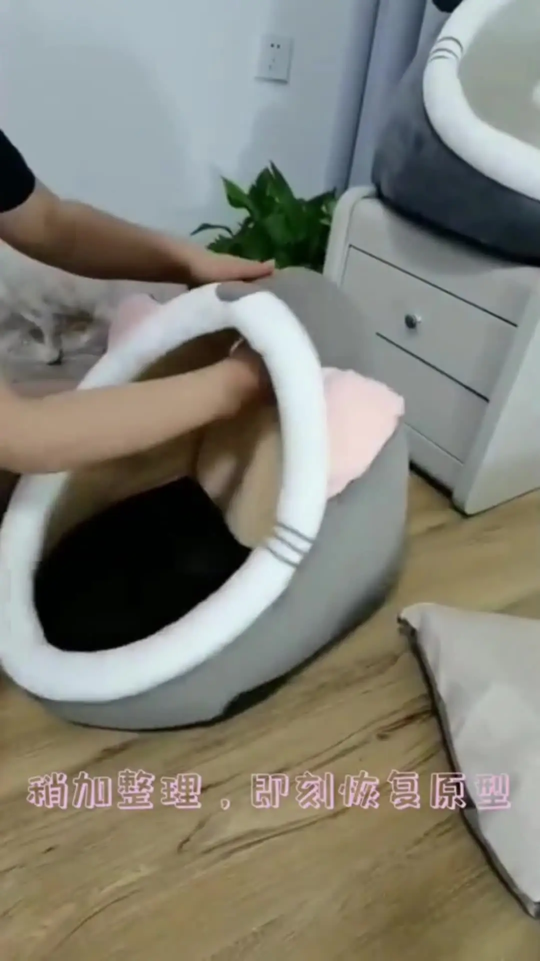 Домик для кошек круглая Лежанка домашних животных кровать котят удобная корзина