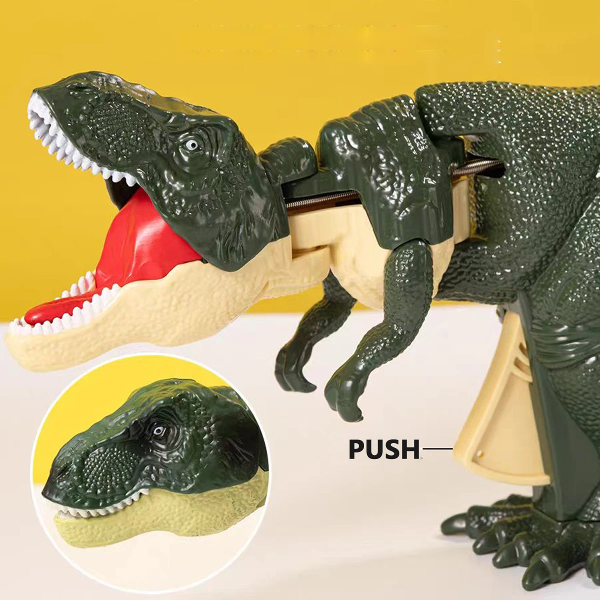 

Dinosaur Children Hand Press Automatic Swing Bite Simulation Model Tyrannosaurus Rex Dinosaur Toys for Kids Chrismas Gift