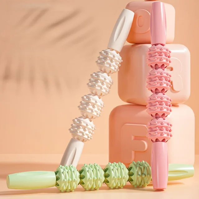 Massage Stick Mace Leg Muscle Relaxer Yoga Roller Slim Calf Roller Full Body Massage Yoga Stick