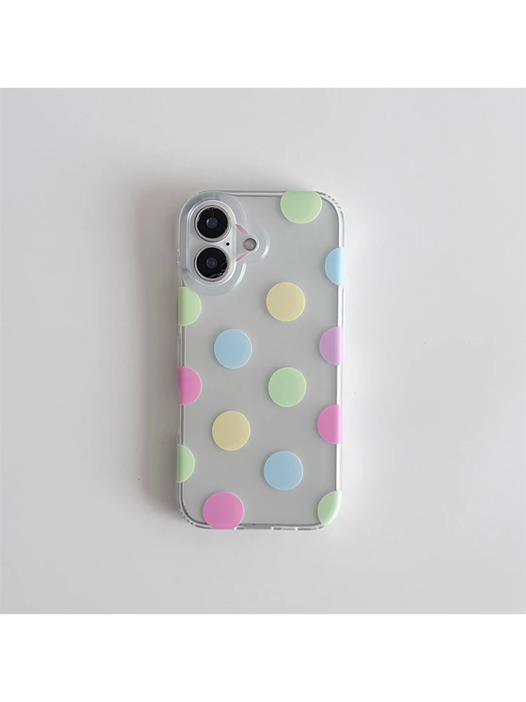 Vibrant Polka Dot Clear Phone Case Cover