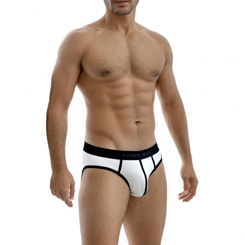 

Sexy Men Underwear U Convex Pouch Single-layer Cotton Briefs for Men 2pcs