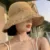 Japanese Foldable Hand-woven Straw Hat Ladies Spring and Summer Vacation Beach Fisherman HatBig Brim Shade Small Fresh BucketHat 6