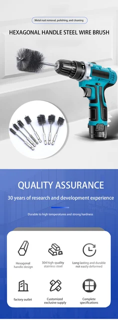 Spazzola Per Trapano In Acciaio Ondulato - Diametro 80 Mm, Per Legno, Metallo, Pietra - Foto 9