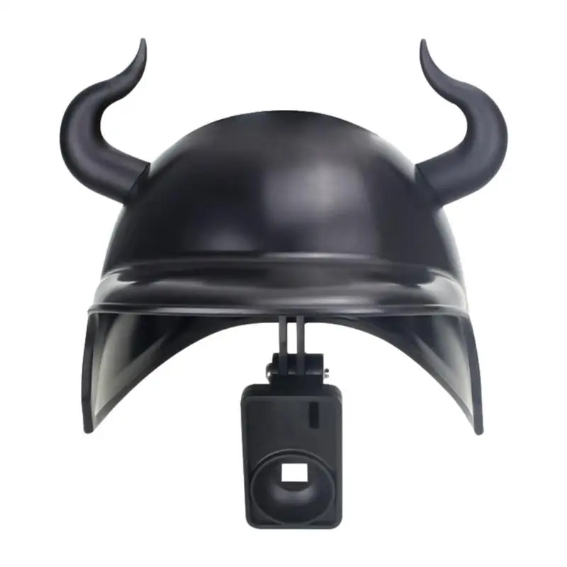 Motorcycle Phone Holder Sun Hat with Helmet Rainproof Horned Helmet shape Cellphone Stand Adjustable Motorcycle Phone Support