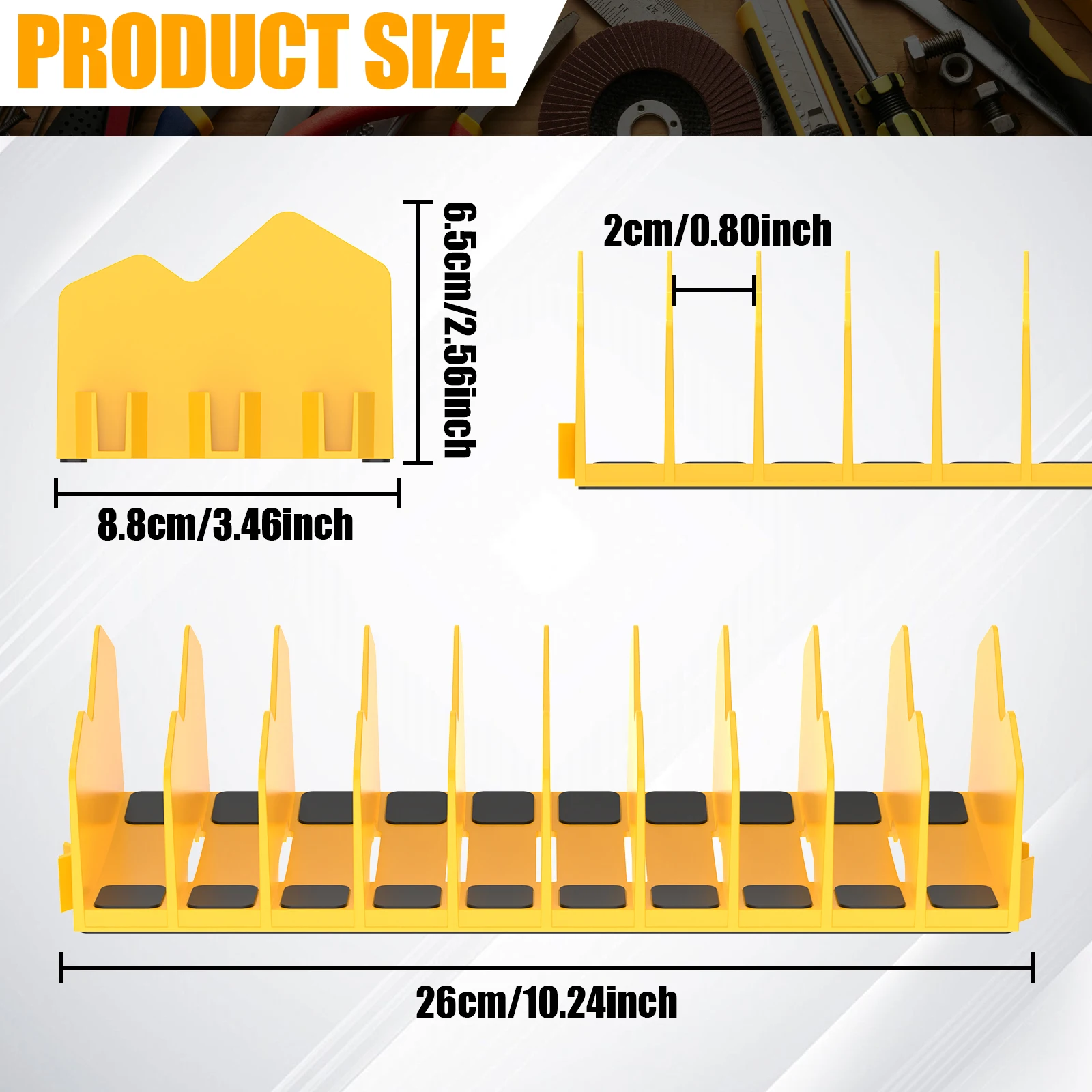 Plier Organizer Rack 10 Slots Pliers Cutters Organizer Rack Extendable Design Easy Storage Space-Saving Tools Storage