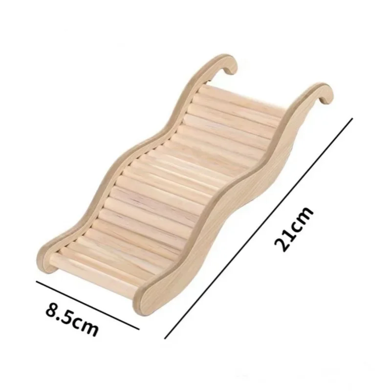 Hamster Toy Wooden Wave Staircase Pet Supplies Eco-Friendly Fun for Small Animals