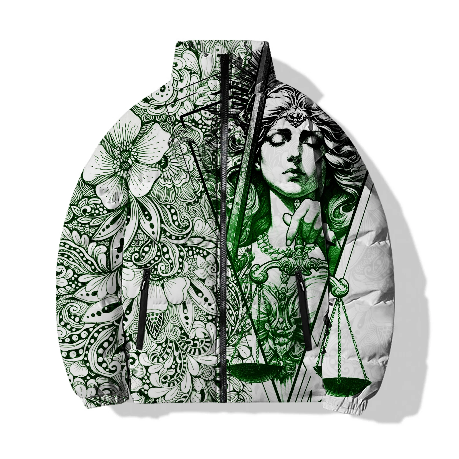 Abrigo de estilo japonés para hombre, chaquetas geniales para hombre, abrigos de invierno de alta calidad, abrigos de hombre cálidos, impresión digital 3D, bruja, duraderos