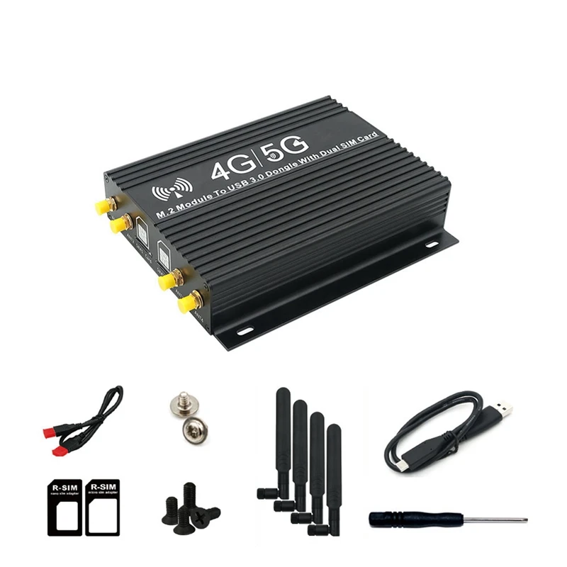 modulo-ngff-m2-4g-5g-a-adattatore-usb-30-con-ventola-di-raffreddamento-doppio-slot-per-scheda-sim-con-ventola-e-alloggiamento