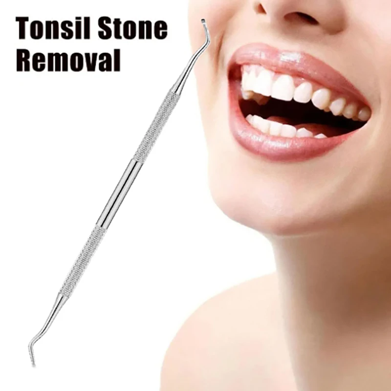 Tonsil Stone Remover 1Pc Stainless Steel Tonsil Stone Removal Ear Wax Remover Tool Mouth Cleaning Care Tools