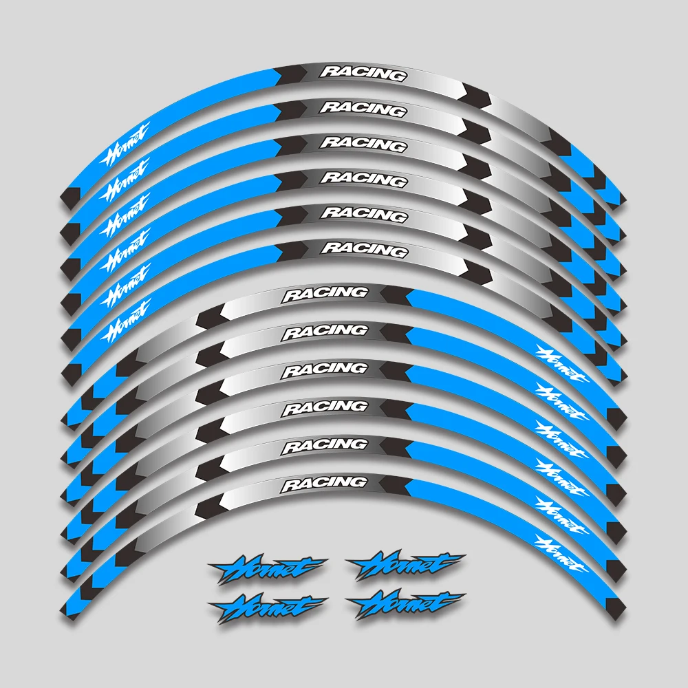 

Motorcycle Accessories Wheel Hub Stickers Reflective Stripe Rim Tire Decorative Decals Sticker Set For HONDA Hornet 250 900 400