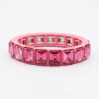 Bracelet élastique en cristal moka 2026 avec manchettes émaillées aux couleurs arc-en-ciel, accessoires pour couple en petite boîte 4