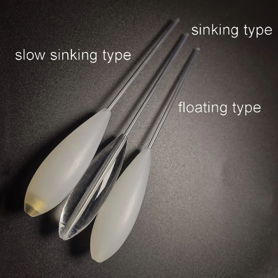 5 Flotteurs Bombarda Coulants Pour Pêche à La Mouche - Plastique Transparent