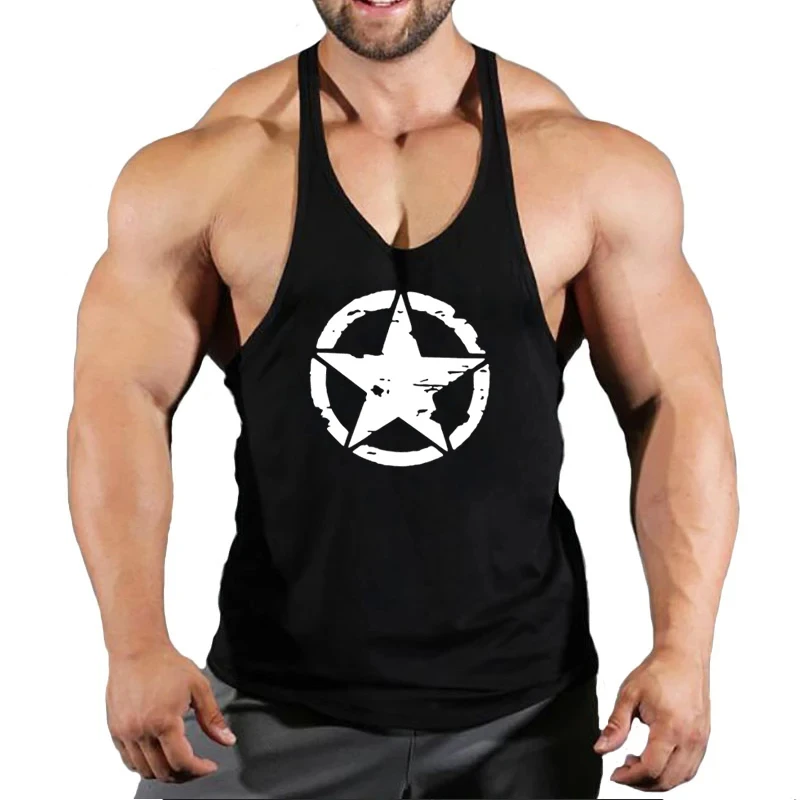 

Fitness Man Brand Stringer Tank Top Vest Gym Shirt Men Bodybuilding Gyms Muscle Men's Sportswear Clothes Workout Clothing Vests