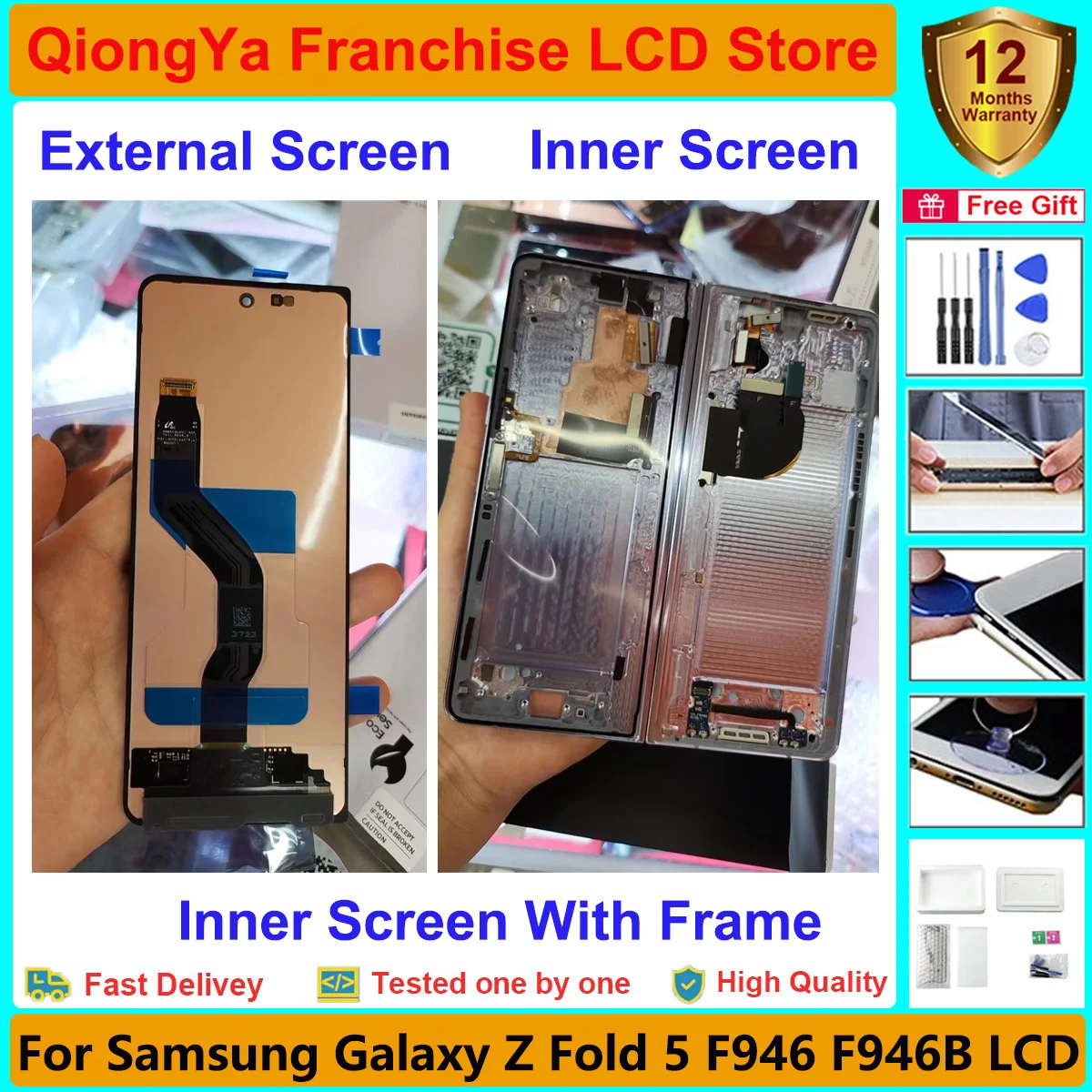 Tested-7-6-Super-AMOLED-Display-For-Samsung-Galaxy-Z-Fold-5-5G-F946-SM ...