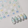 1 Sheet Nail Stickers High Quality Cute Flower Rabbit Cat Bowknot Design Adhesive Stickers wedding Nail Art Decoration T-4345 4