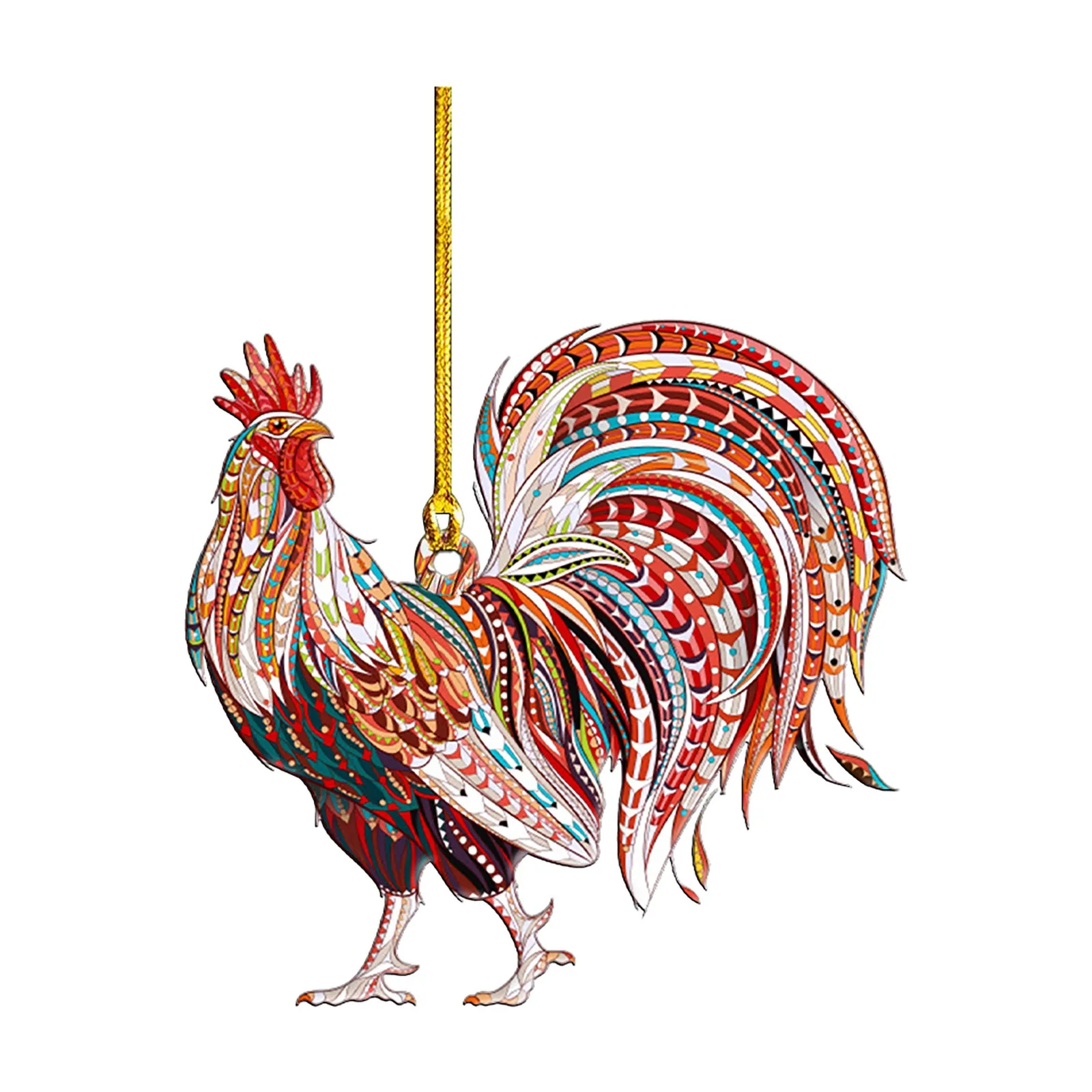 Decoraci-n-del-hogar-de-pollo-con-bufanda-gallo-de-Navidad-adorno ...