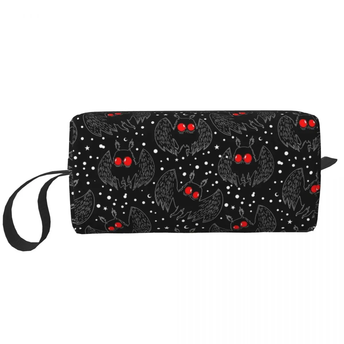 Mothman Night Large Makeup Bag Zipper Pouch Borse Per Cosmetici Da Viaggio Cute Monster Cryptids Organizer Per Unisex